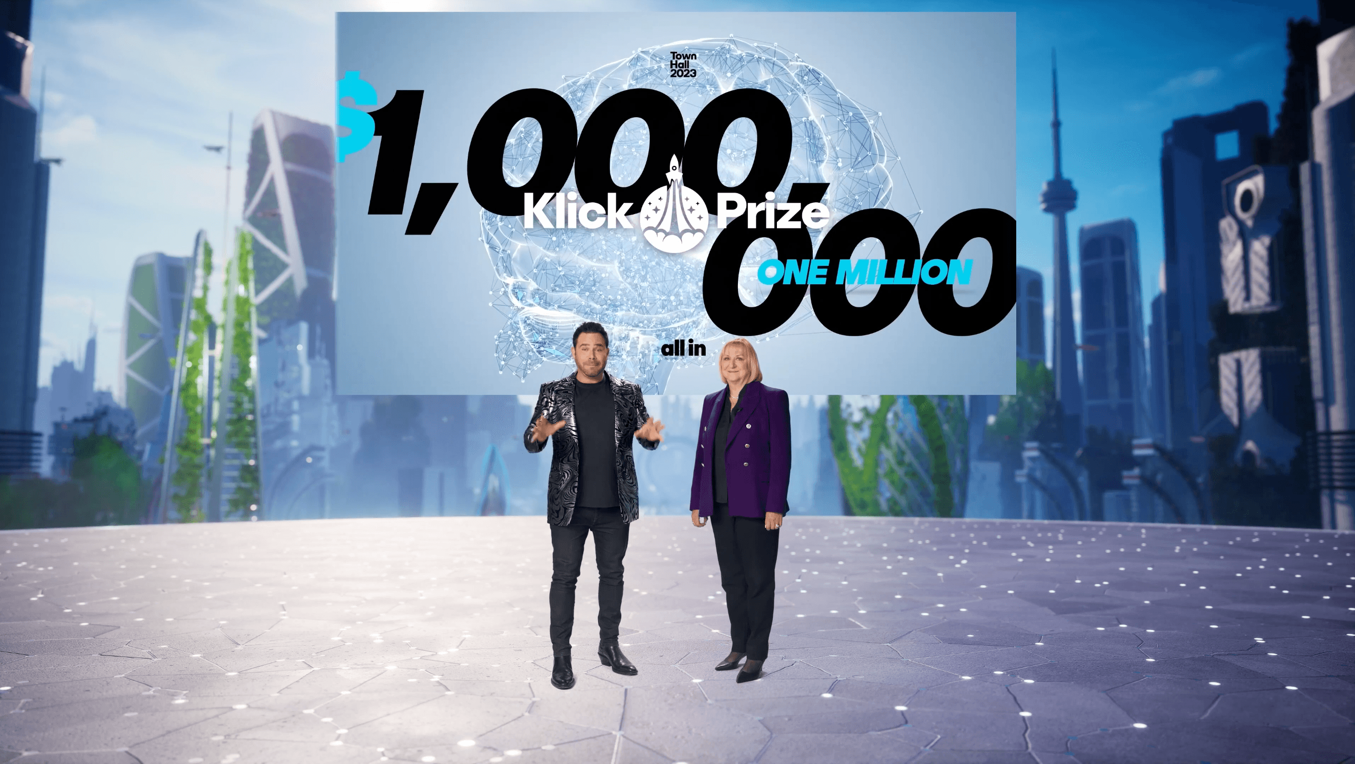 Klick Prize - Lee and Lori on stage